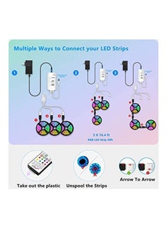 Generic Bluetooth LED Strip Lights Multicolour 1.06kg  - Image 4