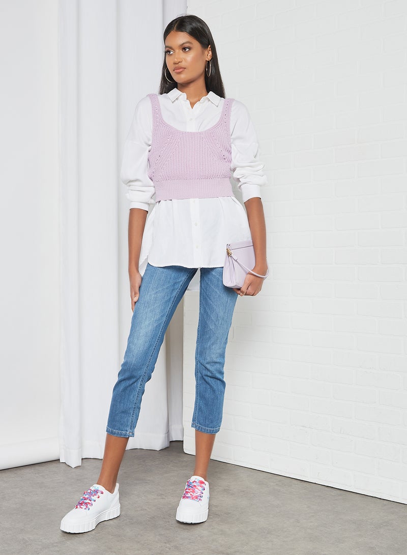 Sivvi x D'Atelier - Cropped Straight Fit Jeans Light Blue - Image 1
