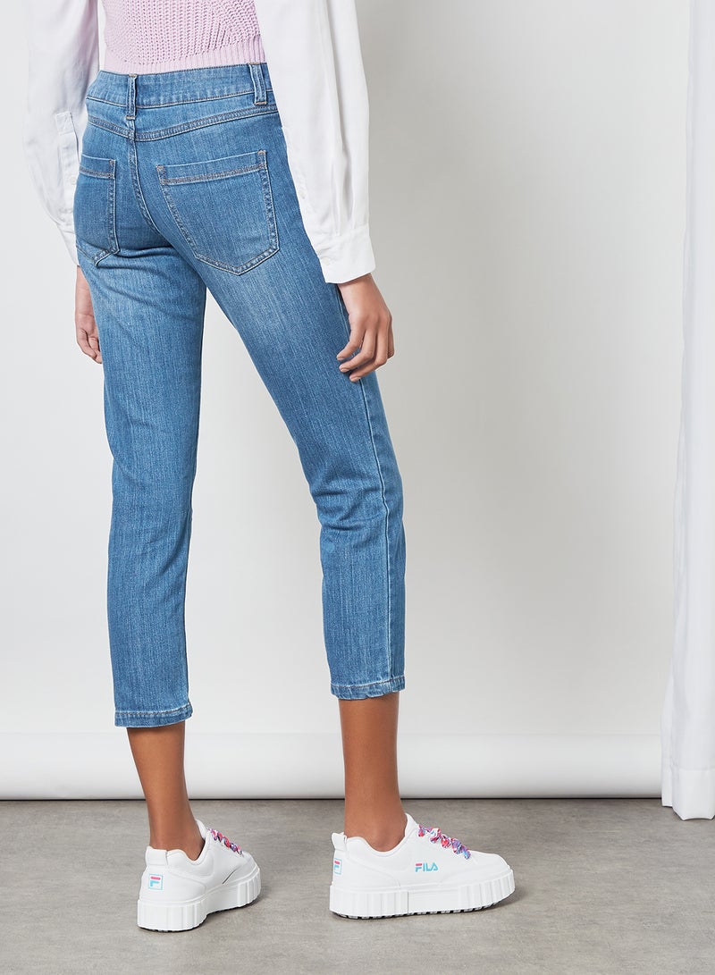 Sivvi x D'Atelier - Cropped Straight Fit Jeans Light Blue - Image 1