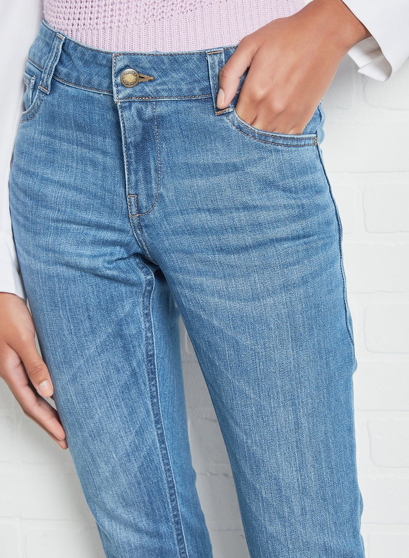 Sivvi x D'Atelier - Cropped Straight Fit Jeans Light Blue - Image 1