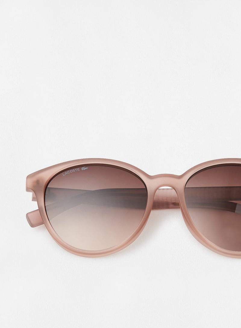 لاكوست نظارات شمسية بإطار مستدير وعدسات واقية من الأشعة فوق البنفسجية مقاس 54 مم للنساء - Image 4