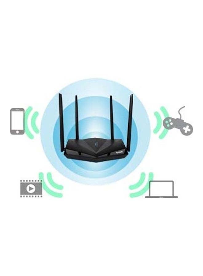 D-Link - Wireless N300 Router Black - Image 1
