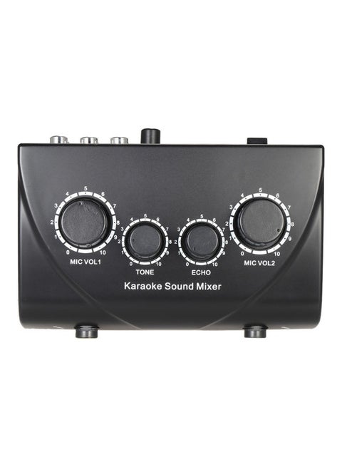 Karaoke Sound Mixer Dual Mic Inputs With Cable