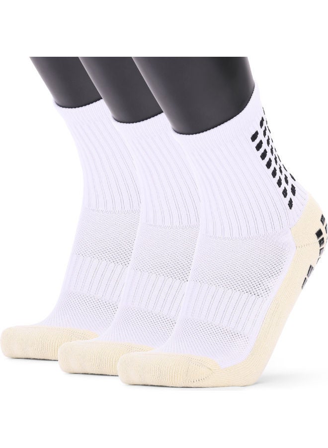 Generic Pair Of 3 Men's Anti Slip Football Socks 22x8x11cm  - Image 2