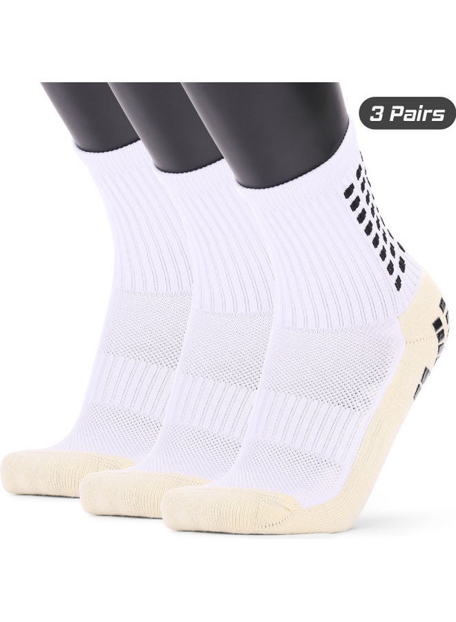 Generic Pair Of 3 Men's Anti Slip Football Socks 22x8x11cm  - Image 4