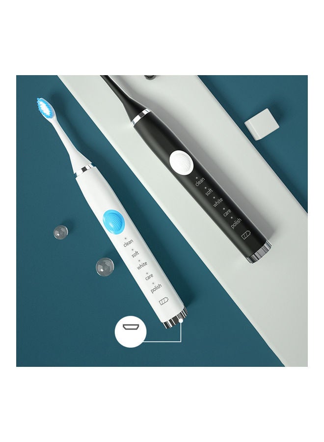 USB Charging 5-Modes Electric Rechargeable Toothbrush With Smart Timer White - Image 3