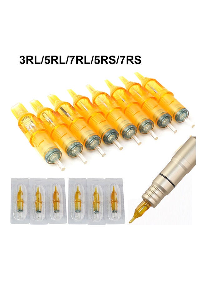 10-Piece 3RL Disposable Tattoo Needle Set Yellow - Image 3