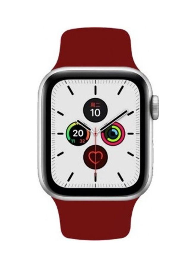 MARGOUN - Silicone Replacement Band For Apple Watch 38/40mm Wine Red - Image 1