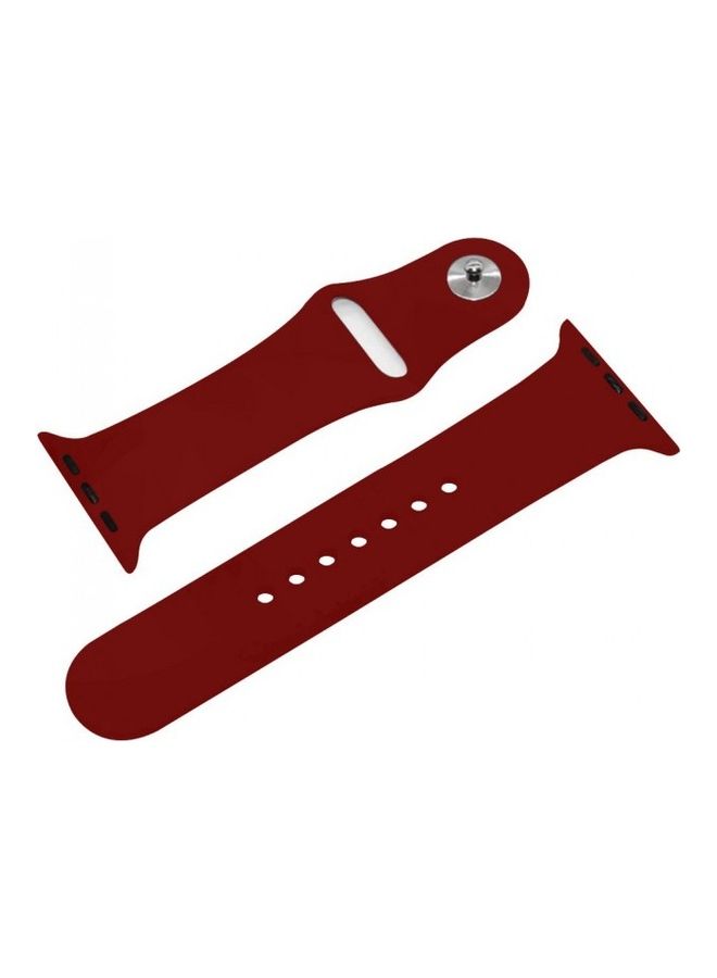 MARGOUN - Silicone Replacement Band For Apple Watch 38/40mm Wine Red - Image 1