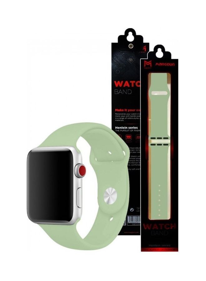 MARGOUN - Silicone Replacement Band For Apple Watch 38/40mm Mint Green - Image 1