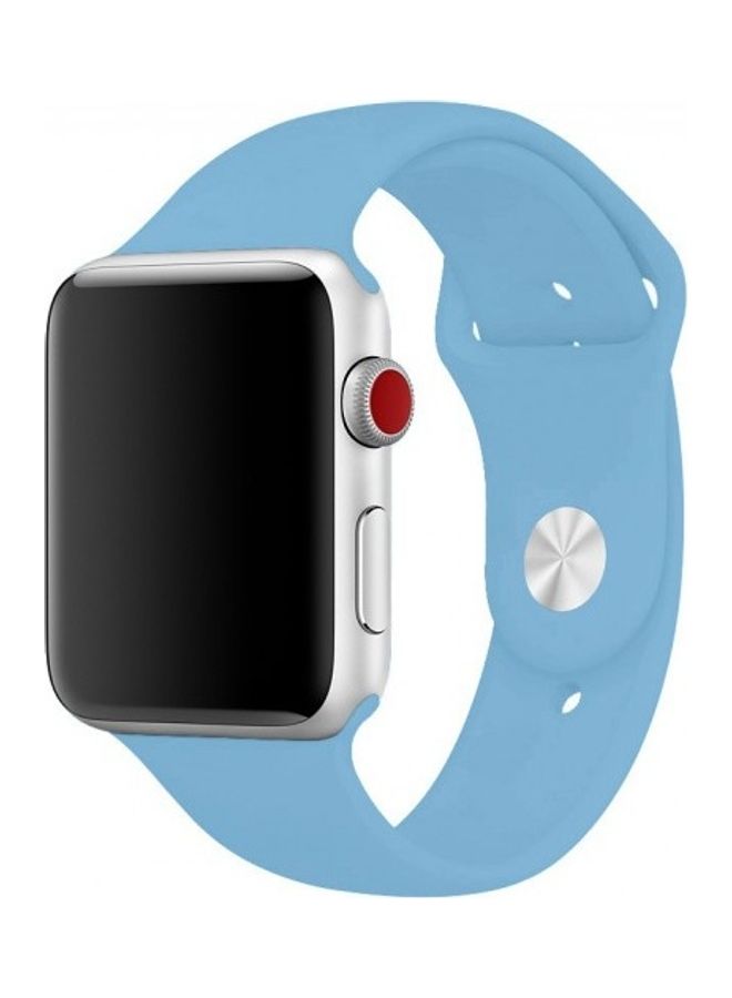 MARGOUN - Silicone Replacement Band For Apple Watch 42/44mm Cornflower - Image 1