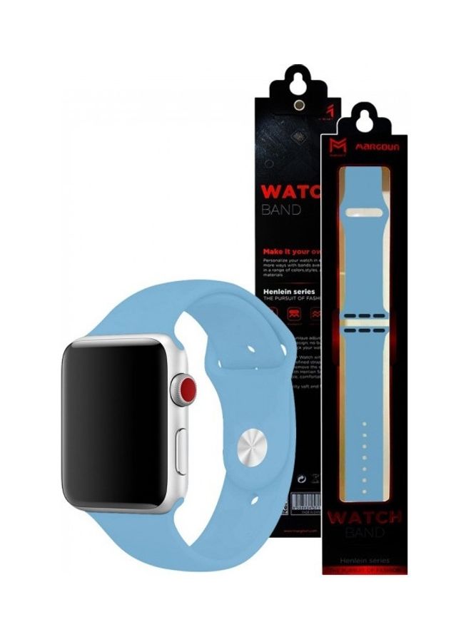 MARGOUN - Silicone Replacement Band For Apple Watch 42/44mm Cornflower - Image 1