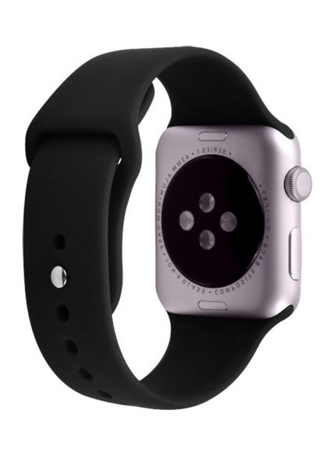 مارجون سوار بديل من السيليكون لساعات أبل مقاس 38/40 مم أسود - Image 2