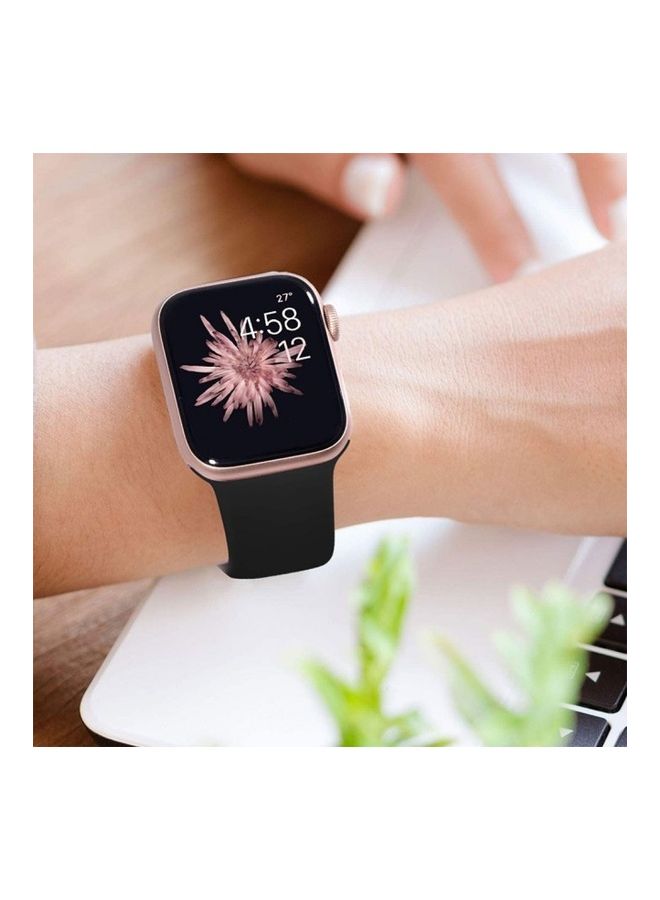 MARGOUN - Silicone Replacement Band For Apple Watch 38/40mm Black - Image 1