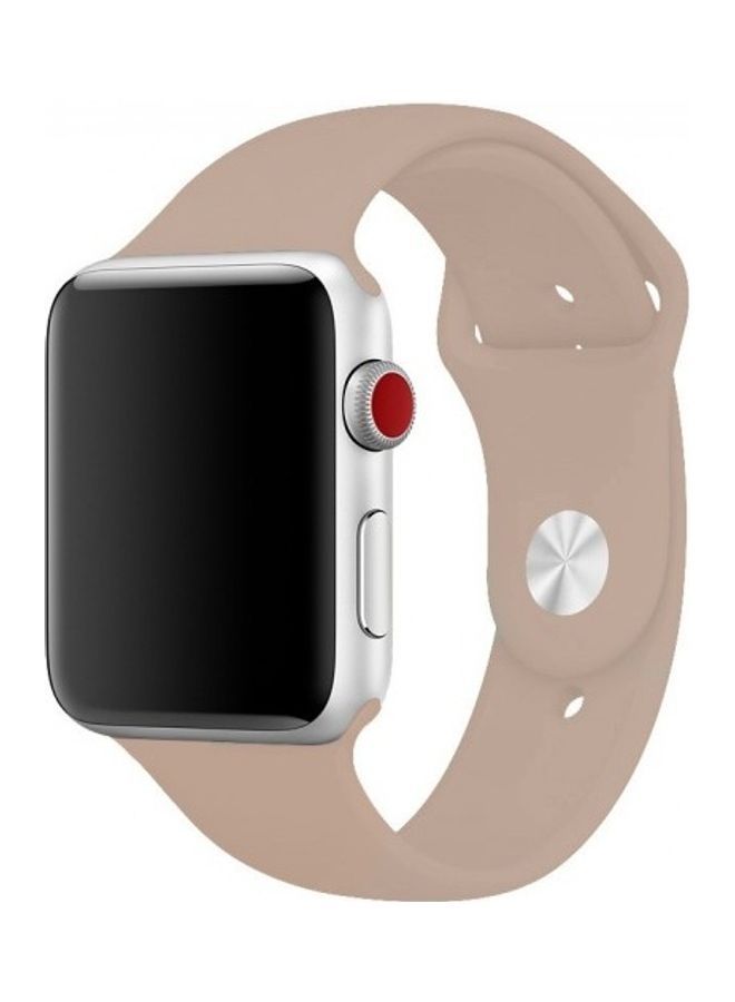 MARGOUN - Silicone Replacement Band For Apple Watch 42/44mm Walnut - Image 1