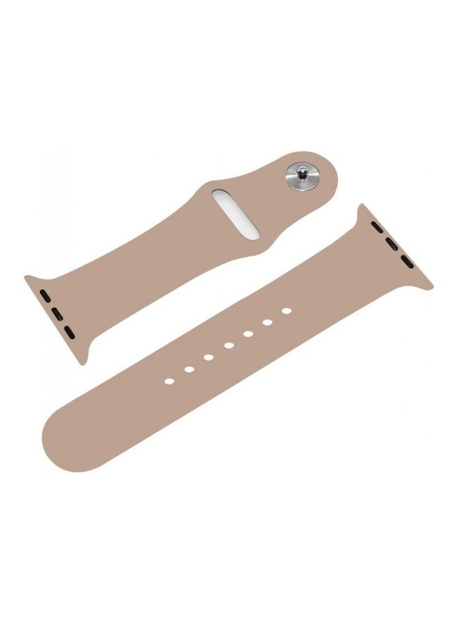 MARGOUN - Silicone Replacement Band For Apple Watch 42/44mm Walnut - Image 1