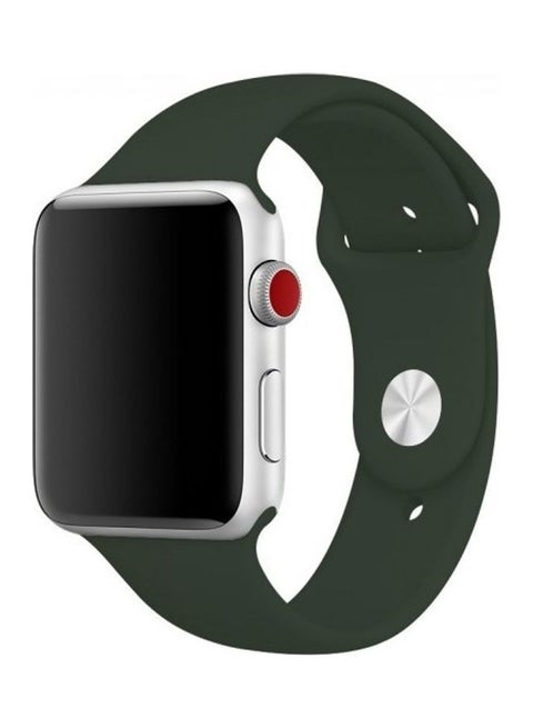 Silicone Replacement Band For Apple Watch 42/44mm Dark Olive