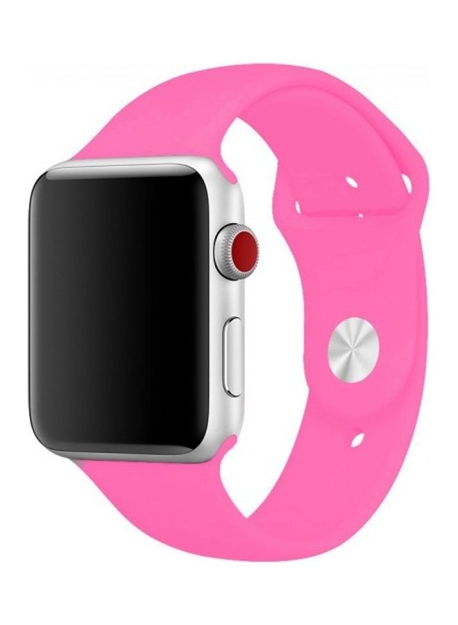 MARGOUN - Silicone Replacement Band For Apple Watch 38/40mm Barbie Pink - Image 1