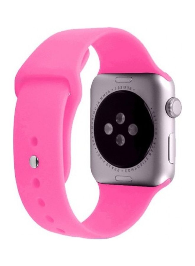 MARGOUN - Silicone Replacement Band For Apple Watch 38/40mm Barbie Pink - Image 1