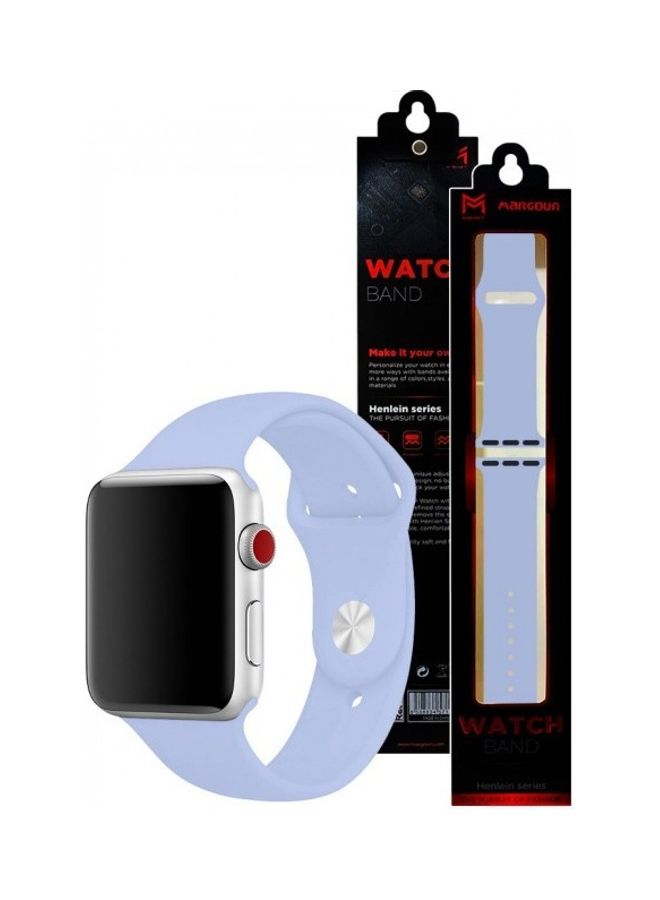 MARGOUN - Silicone Replacement Band For Apple Watch 38/40mm Lilac - Image 1