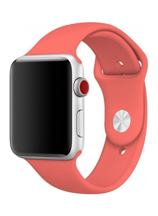 MARGOUN - Silicone Replacement Band For Apple Watch 42/44mm Pink - Image 1