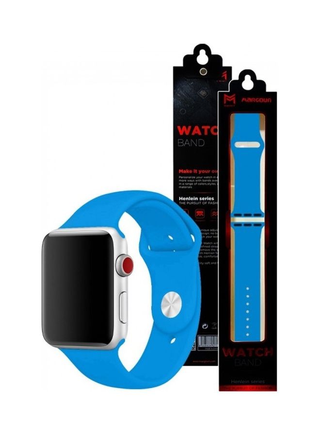 Silicone Replacement Band For Apple Watch 38/40mm Surf Blue