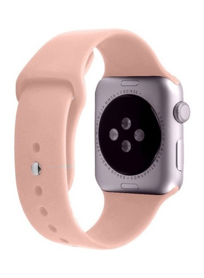 MARGOUN - Silicone Replacement Band For Apple Watch 42/44mm Vintage Rose - Image 1