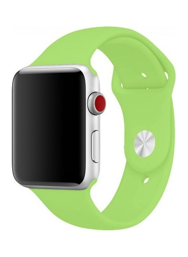 MARGOUN - Silicone Replacement Band For Apple Watch 42/44mm Green - Image 1