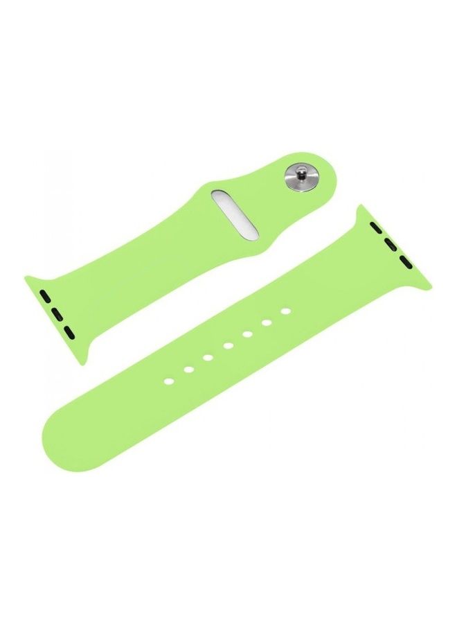 MARGOUN - Silicone Replacement Band For Apple Watch 42/44mm Green - Image 1