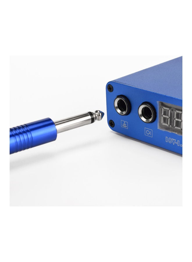 Cordless Switch Plug Replacement For Tattoo Kit Blue/Silver - Image 3