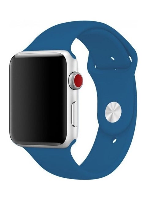 Silicone Replacement Band For Apple Watch 38/40mm Denim Blue