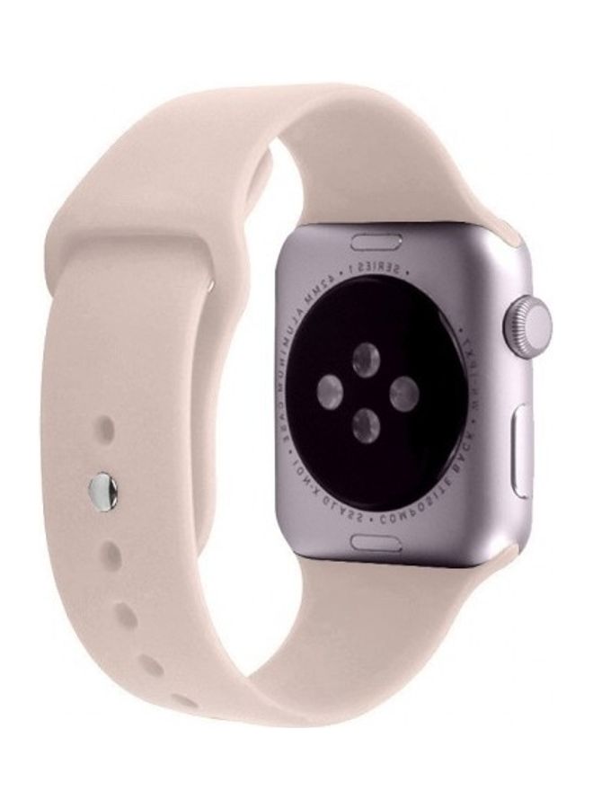 MARGOUN - Silicone Replacement Band For Apple Watch 38/40mm Pink Sand - Image 1