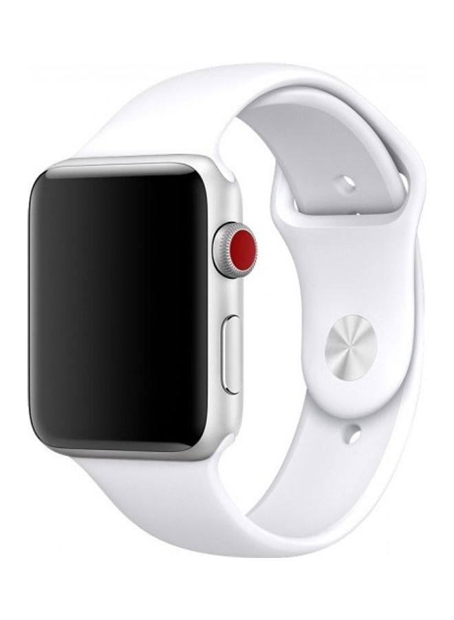 MARGOUN - Silicone Replacement Band For Apple Watch 42/44mm Soft White - Image 1