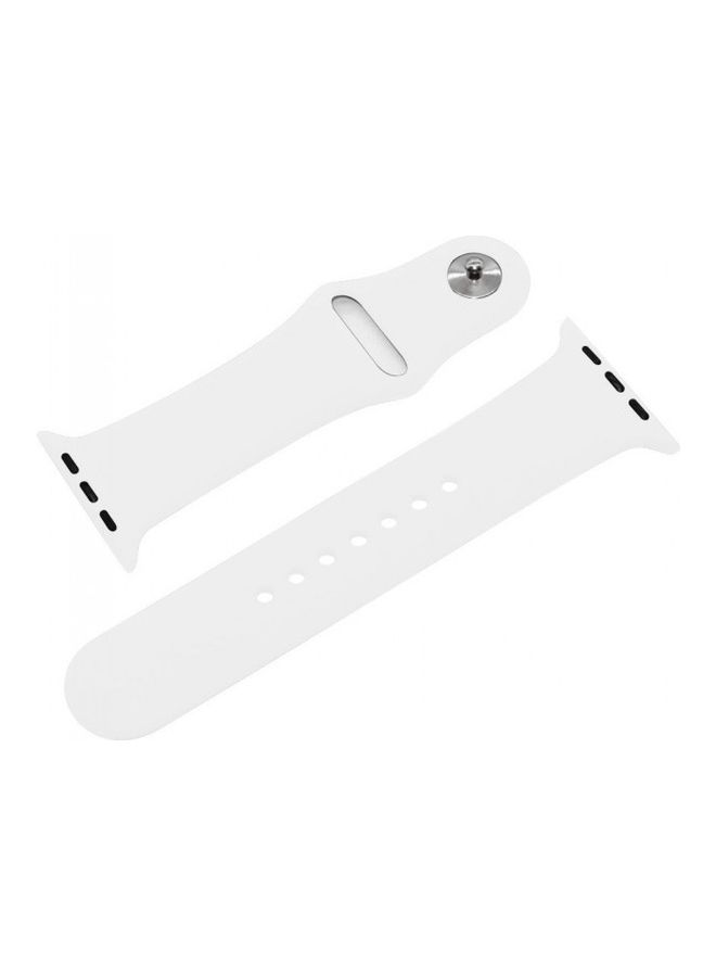 MARGOUN - Silicone Replacement Band For Apple Watch 42/44mm Soft White - Image 1