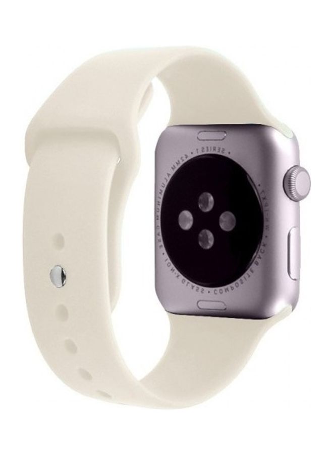 Silicone Replacement Band For Apple Watch 42/44mm Antique White