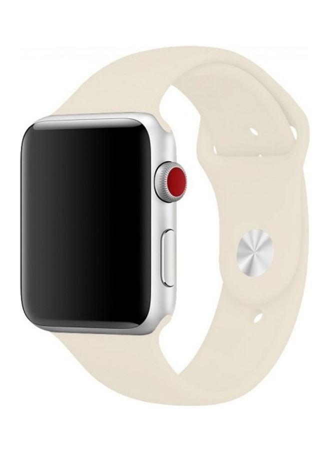 MARGOUN Silicone Replacement Band For Apple Watch 38/40mm Antique White - Image 1