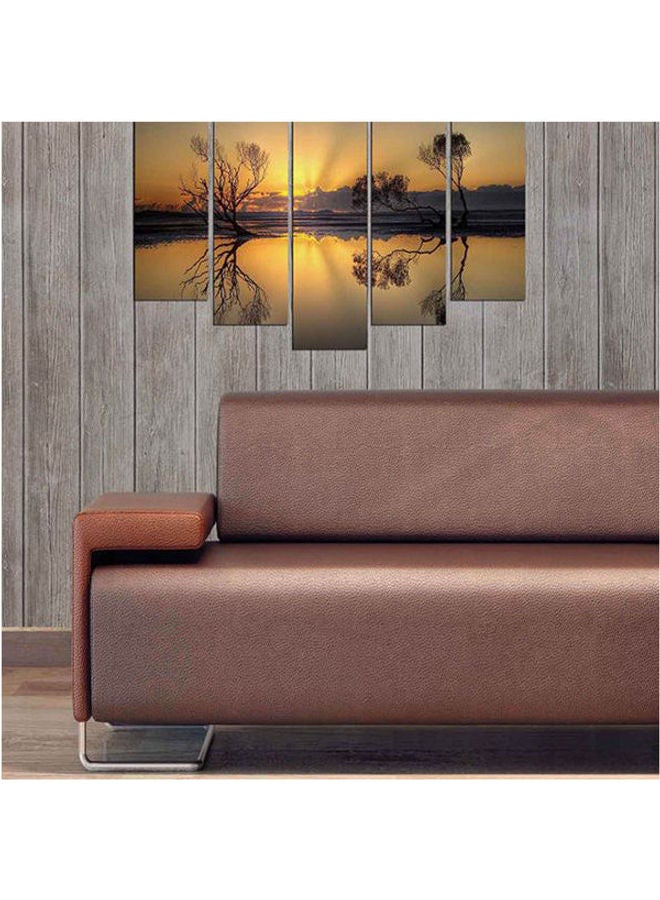 PURE - Decorative Mdf Painting 5 Piece Set - Mixed Media Multicolour 110x60cm - Image 1