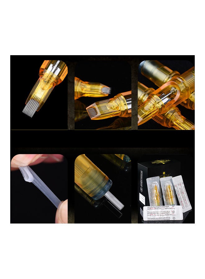 طقم إبر التاتو 7RM للاستخدام مرة واحدة مكون من 20 قطعة أصفر - Image 5