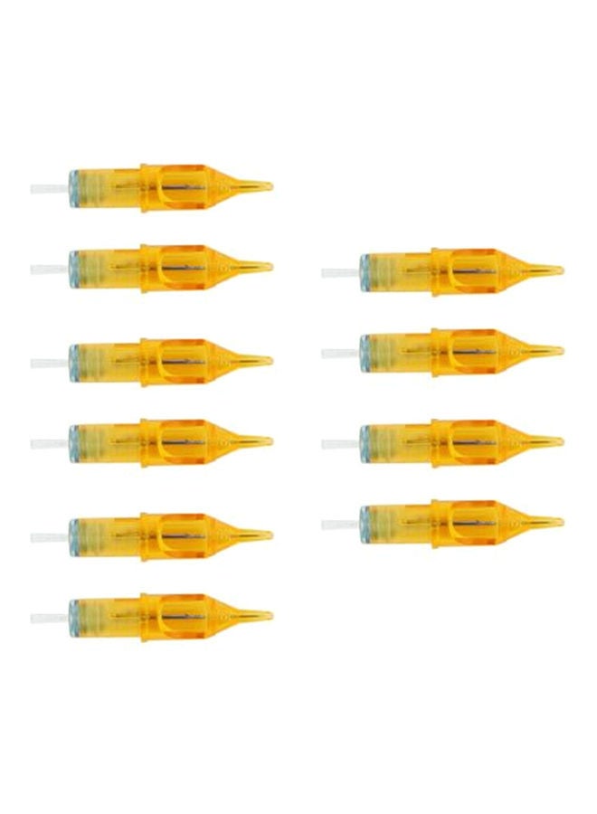 10-Piece 5RS Disposable Tattoo Needle Set Yellow - Image 1