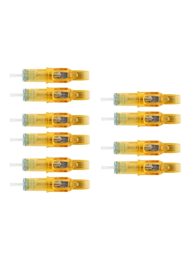 10-Piece 7M1 Disposable Tattoo Needle Set Yellow - Image 1