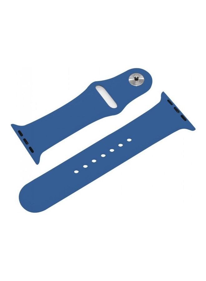 MARGOUN Silicone Replacement Band For Apple Watch 38/40mm Denim Blue - Image 4