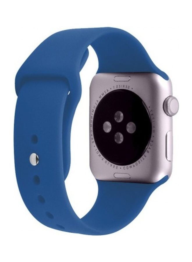 MARGOUN Silicone Replacement Band For Apple Watch 38/40mm Denim Blue - Image 2