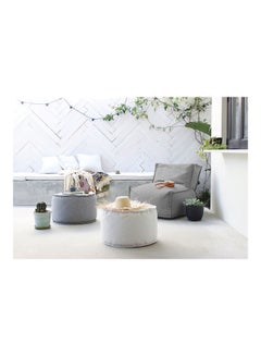ريغال إن هاوس مقعد بين باج بحشو من الكتان رمادي فاتح 80x80x80سم  - Image 2