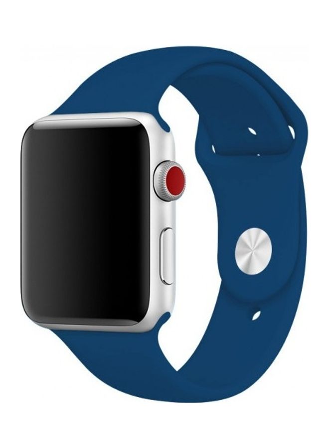 MARGOUN - Silicone Replacement Band For Apple Watch 42/44mm Blue Horizon - Image 1