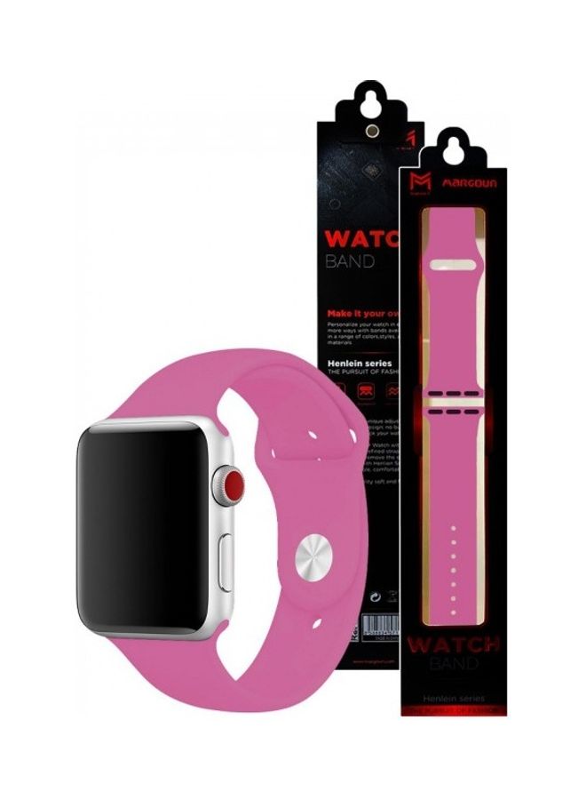 MARGOUN Silicone Replacement Band For Apple Watch 38/40mm Dragon Fruit - Image 3