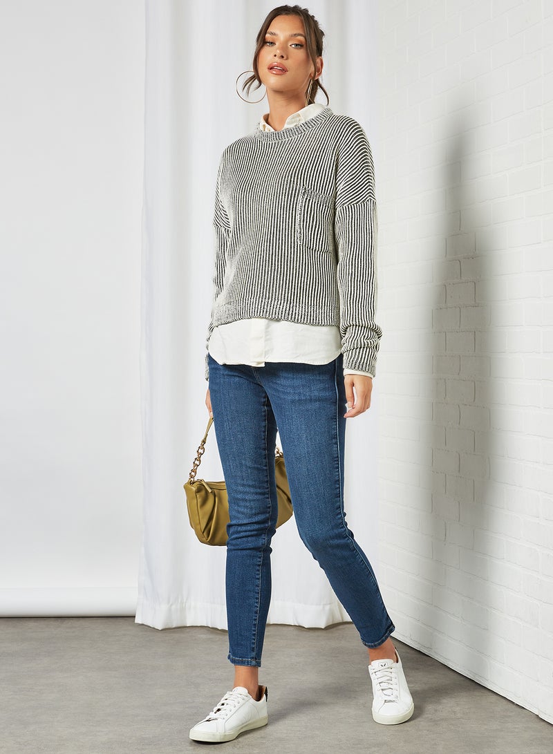 Casual Skinny Jeans Blue