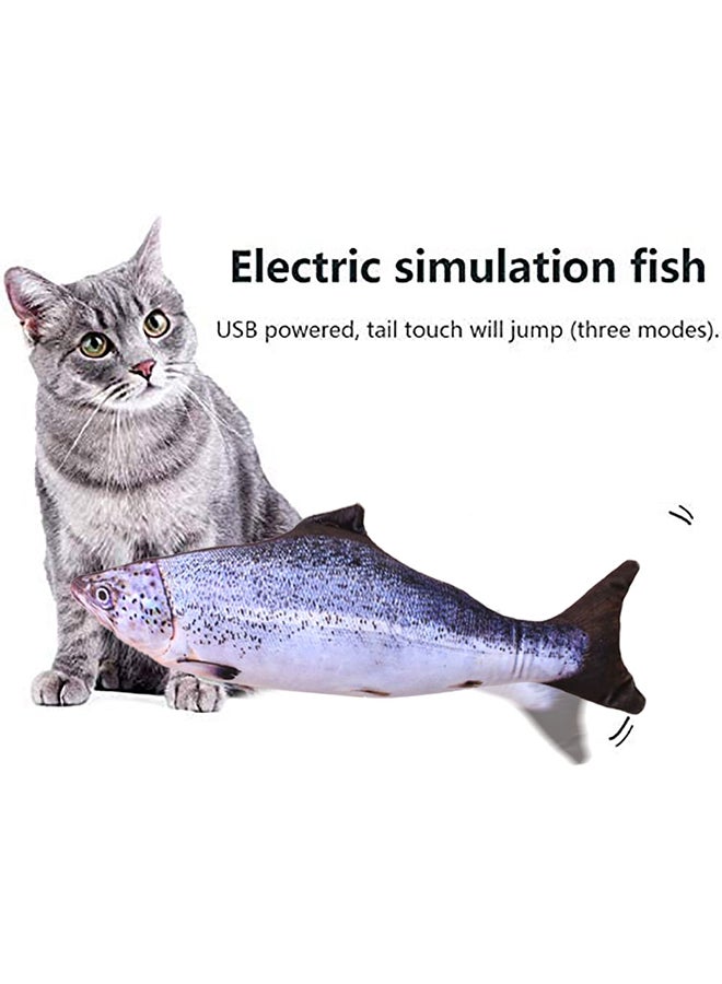 Kidle Simulation Fish Toy Salmon With Zipper Multicolour 30cm  - Image 4