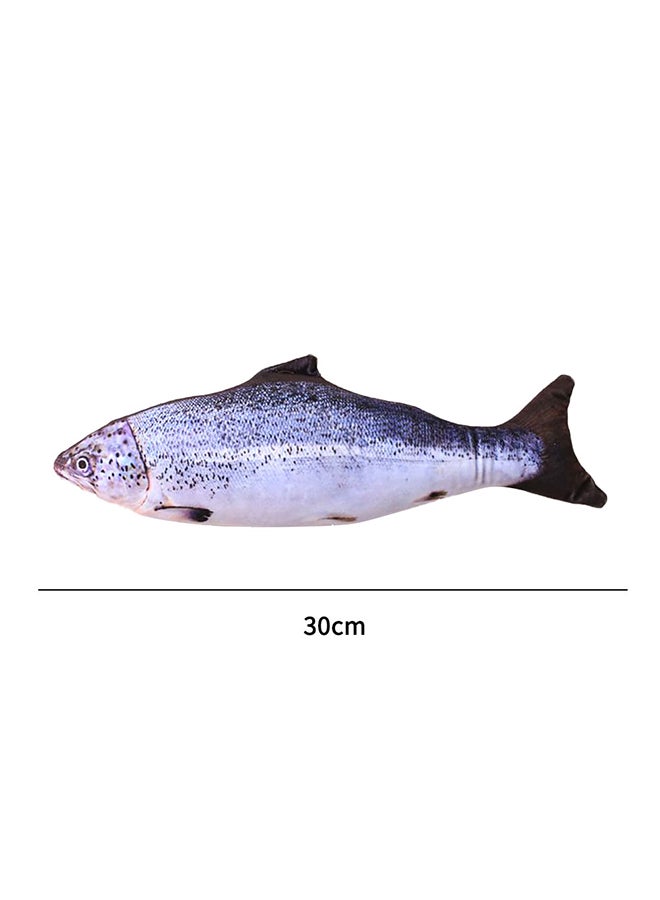 Kidle - Simulation Fish Toy Salmon With Zipper Multicolour 30cm - Image 1
