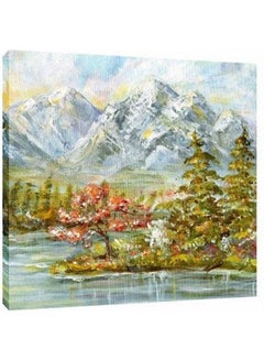 Canvas Painting For Wall, Printed On With Internal Wooden Frame Multicoloour 60X60cm - v1629293435/N50227651A_1