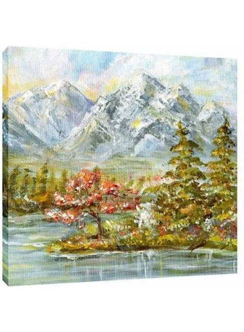 Canvas Painting For Wall, Printed On With Internal Wooden Frame Multicoloour 60X60cm